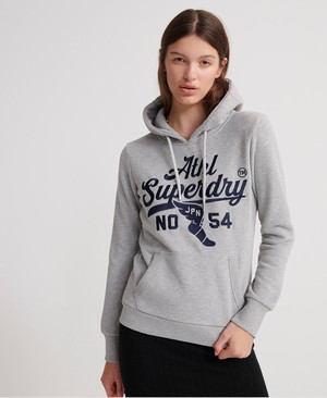 Superdry Classic Varsity Női Kapucnis Pulóver Szürke | AHGLV1462